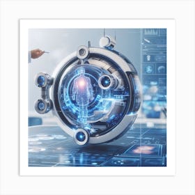 Doctor In A Futuristic Lab Art Print