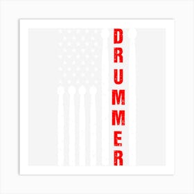 Drummer Us Flag Gsxl2 Art Print