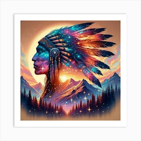 Native American, Tribe Art, Warrior Art, Heritage Collection 3 Art Print