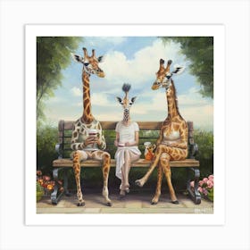 Giraffes 3 Art Print