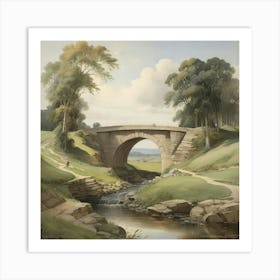 Landscape Bridge Huntingdon Valley Henry Lyman Sayen 3 Art Print