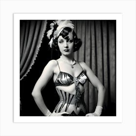 1920's Burlesque Dancer ~Reimagined 123 Art Print