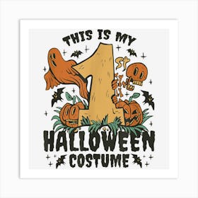 This Is My 1st Halloween Costume Pumpkin Skeleton Art Print