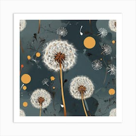 Scandinavian style, Dandelion Art Print