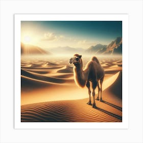 Camel In The Desert 1 Art Print