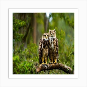 Beautiful Owls Art Print