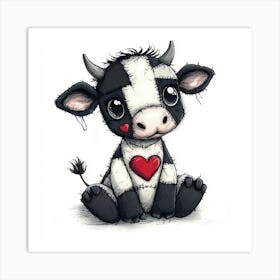 Little Cow With Heart 1 Poster