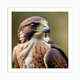 Photo Stunning Bird Portrait In Wild Nature Majestic Falcon Staring With Sharp Talons In Focus 3 Art Print