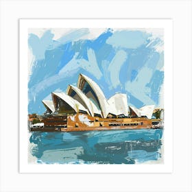 Sydney Opera House Oil Painting 2 Art Print