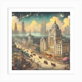 Shanghai Cityscape Art Print