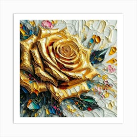 Golden Rose 2 Art Print