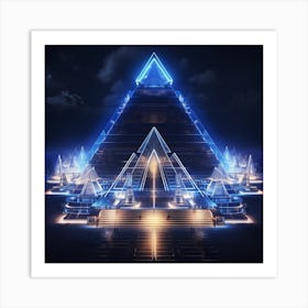 Pyramid Of Light 2 Art Print