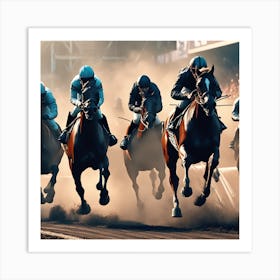 Jockeys Racing 10 Art Print