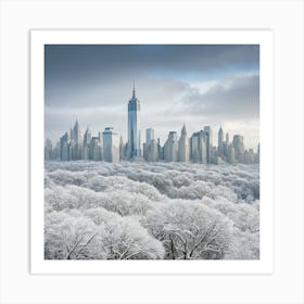 New York City In Winter 1 Art Print