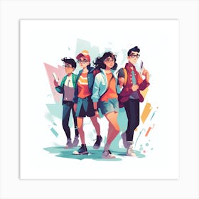 Group Of Friends 4 Art Print