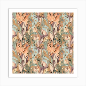 Abstract Floral Pattern 2 Art Print