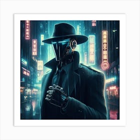 Cyberman In Hat Art Print