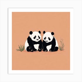 Panda Bears 1 Art Print