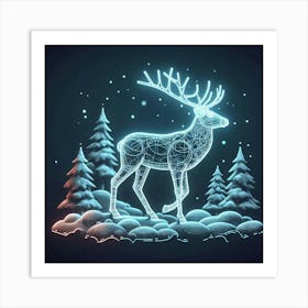 Deer In The Forest Art Print