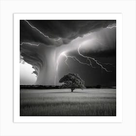 Lightning In The Sky 2 Art Print