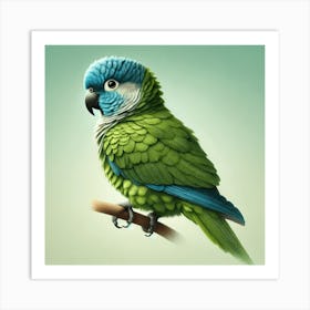 Parrot On A Branch 3 Art Print