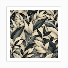 Bamboo leaves 2 Art Print