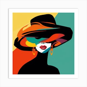 Woman In A Hat 38 Art Print