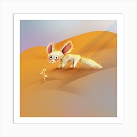 Fennec in the desert Art Print