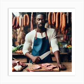 Black Man In Apron Art Print