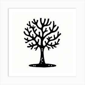 Minimalistic tree Art Print