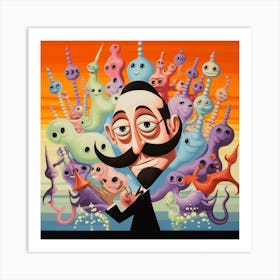 Man With A Mustache Art Print