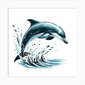 Illustration Dolphin 2 Art Print