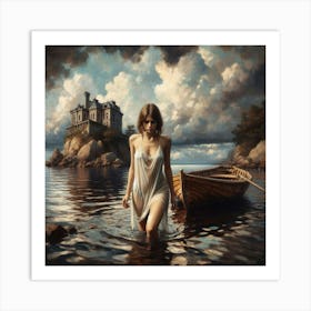 'The Woman In The Water' Art Print