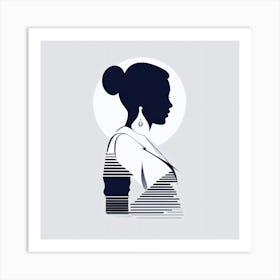 Silhouette Of A Woman Art Print