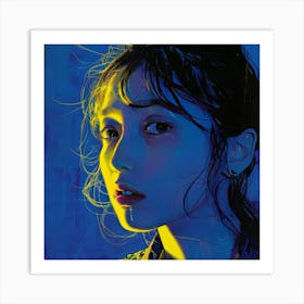 Girl With Blue Eyes 3 Art Print