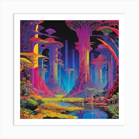 Psychedelic Forest 4 Art Print