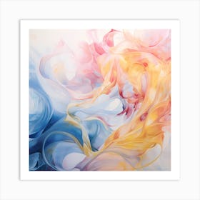 AI Enigmatic Watercolor Whirl Art Print