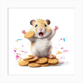 Birthday Hamster Art Print