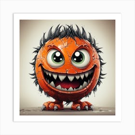 Orange Monster Art Print