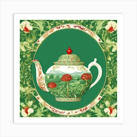 Folk Art Teapot Art Print