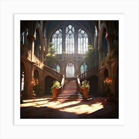 Set Inside An 11th Century Style Castle Art Print