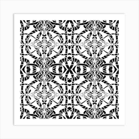 Abstract Black And White Pattern Art Print