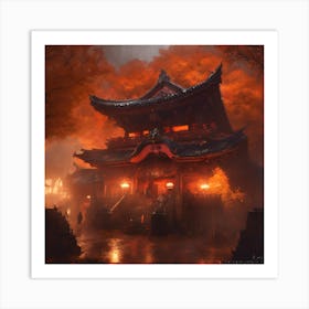 Asian Temple Art Print