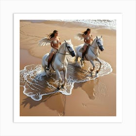 Angels On Horses Art Print