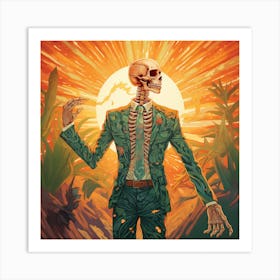 Skeleton In A Suit 2 Art Print