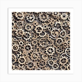 Gears Background 2 Art Print