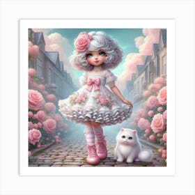 Little Girl In Pink 4 Art Print