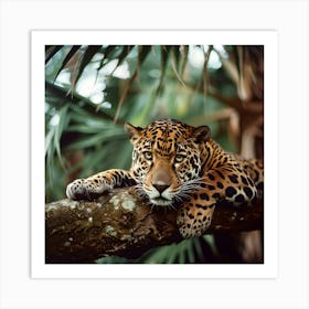 Jaguar In The Tree Art Print