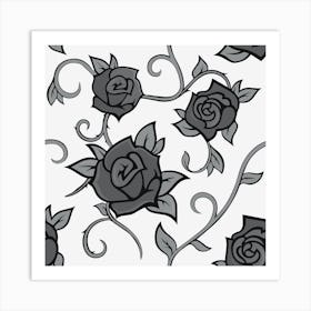 Black Roses Art Print