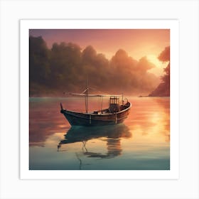 Boat In The Water Art Print